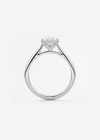 Oval Solitaire With Raised Basket Gallery Lab Grown Diamond Engagement Ring
