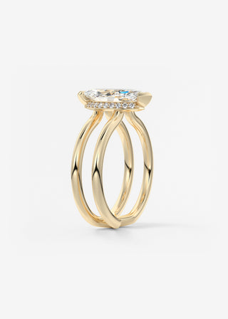 Oval Solitaire With Raised Basket Gallery Lab Grown Diamond Engagement Ring