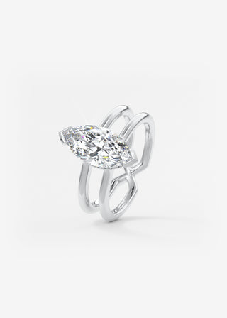 Oval Solitaire With Raised Basket Gallery Lab Grown Diamond Engagement Ring