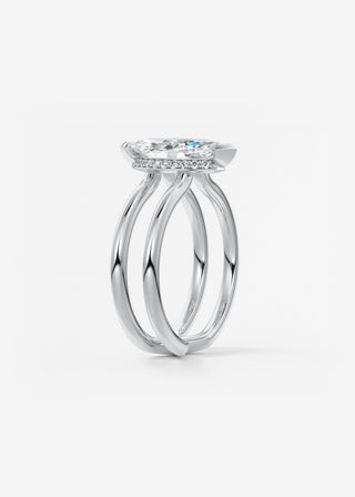Oval Solitaire With Raised Basket Gallery Lab Grown Diamond Engagement Ring