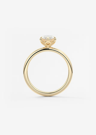Oval Solitaire With Raised Basket Gallery Lab Grown Diamond Engagement Ring