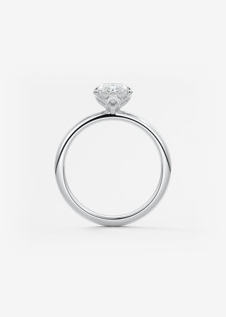 Oval Solitaire With Raised Basket Gallery Lab Grown Diamond Engagement Ring