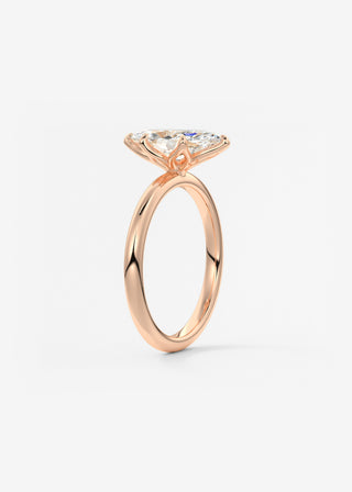 Oval Solitaire With Raised Basket Gallery Lab Grown Diamond Engagement Ring