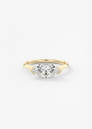 Oval Solitaire With Raised Basket Gallery Lab Grown Diamond Engagement Ring