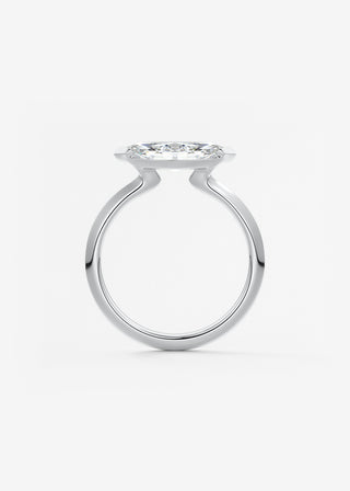 Oval Solitaire With Raised Basket Gallery Lab Grown Diamond Engagement Ring