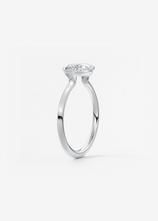 Oval Solitaire With Raised Basket Gallery Lab Grown Diamond Engagement Ring
