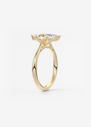 Oval Solitaire With Raised Basket Gallery Lab Grown Diamond Engagement Ring