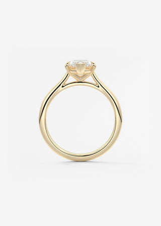 Oval Solitaire With Raised Basket Gallery Lab Grown Diamond Engagement Ring