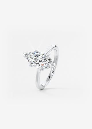 Oval Solitaire With Raised Basket Gallery Lab Grown Diamond Engagement Ring