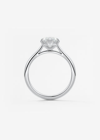 Oval Solitaire With Raised Basket Gallery Lab Grown Diamond Engagement Ring