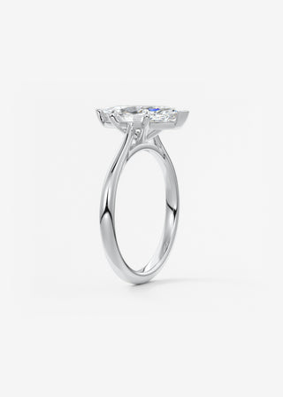 Oval Solitaire With Raised Basket Gallery Lab Grown Diamond Engagement Ring