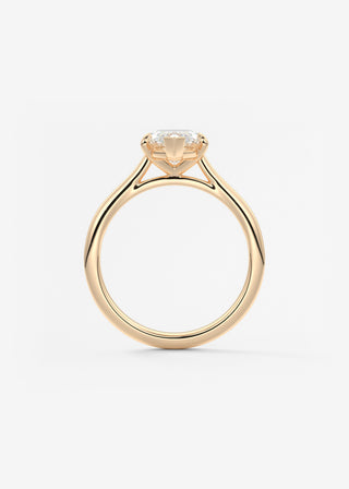 Oval Solitaire With Raised Basket Gallery Lab Grown Diamond Engagement Ring