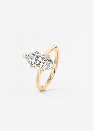 Oval Solitaire With Raised Basket Gallery Lab Grown Diamond Engagement Ring
