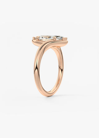 Oval Solitaire With Raised Basket Gallery Lab Grown Diamond Engagement Ring