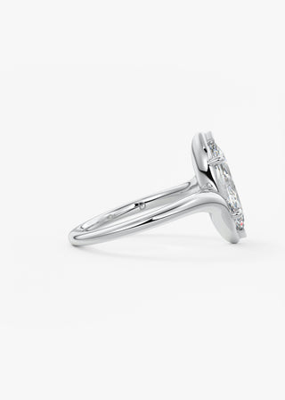 Oval Solitaire With Raised Basket Gallery Lab Grown Diamond Engagement Ring
