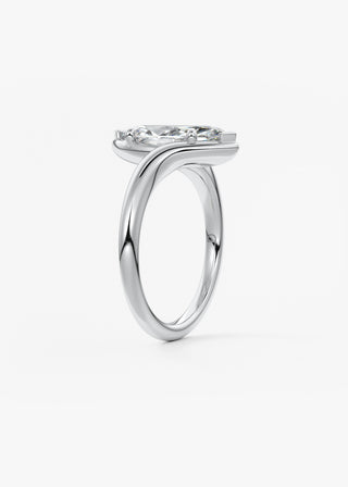 Oval Solitaire With Raised Basket Gallery Lab Grown Diamond Engagement Ring