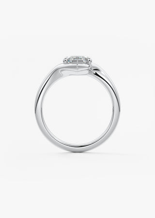 Oval Solitaire With Raised Basket Gallery Lab Grown Diamond Engagement Ring