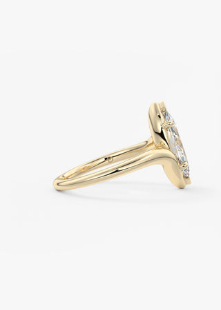 Oval Solitaire With Raised Basket Gallery Lab Grown Diamond Engagement Ring
