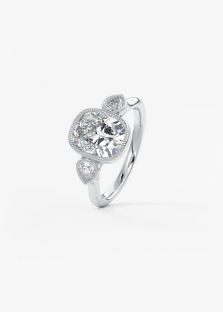 Oval Solitaire With Raised Basket Gallery Lab Grown Diamond Engagement Ring