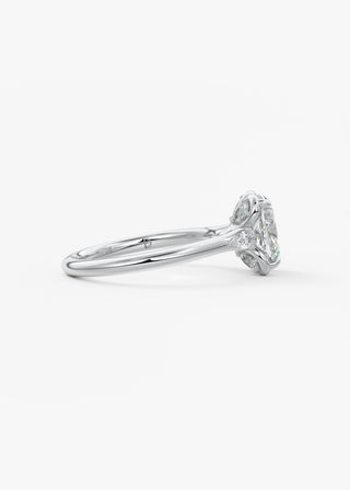 Oval Solitaire With Raised Basket Gallery Lab Grown Diamond Engagement Ring