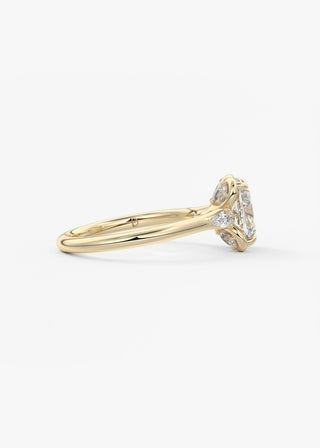 Oval Solitaire With Raised Basket Gallery Lab Grown Diamond Engagement Ring