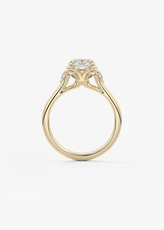 Oval Solitaire With Raised Basket Gallery Lab Grown Diamond Engagement Ring