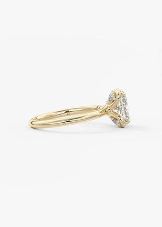 Oval Solitaire With Raised Basket Gallery Lab Grown Diamond Engagement Ring