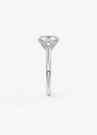 Oval Solitaire With Raised Basket Gallery Lab Grown Diamond Engagement Ring