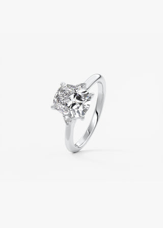Oval Solitaire With Raised Basket Gallery Lab Grown Diamond Engagement Ring