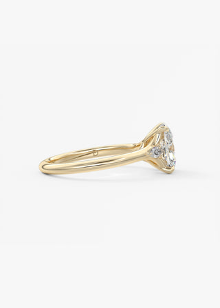 Oval Solitaire With Raised Basket Gallery Lab Grown Diamond Engagement Ring