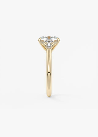 Oval Solitaire With Raised Basket Gallery Lab Grown Diamond Engagement Ring