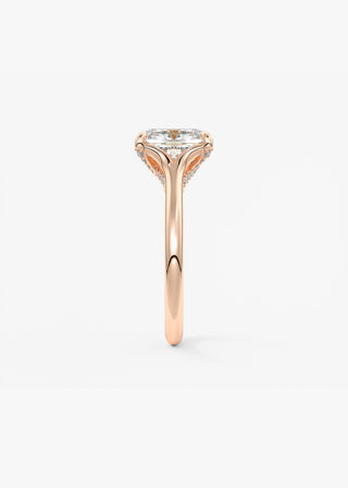 Oval Solitaire With Raised Basket Gallery Lab Grown Diamond Engagement Ring