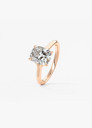 Oval Solitaire With Raised Basket Gallery Lab Grown Diamond Engagement Ring