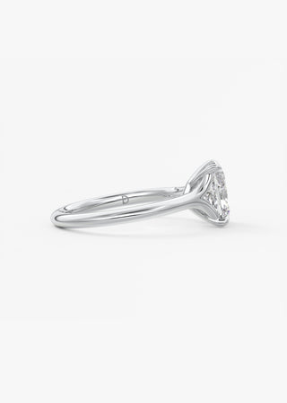 Oval Solitaire With Raised Basket Gallery Lab Grown Diamond Engagement Ring