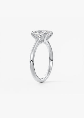 Oval Solitaire With Raised Basket Gallery Lab Grown Diamond Engagement Ring