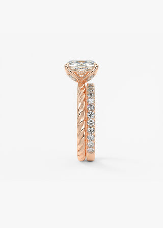 Oval Solitaire With Raised Basket Gallery Lab Grown Diamond Engagement Ring
