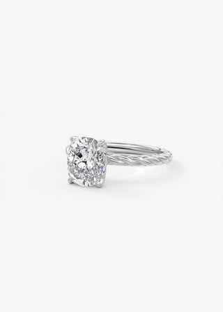 Oval Solitaire With Raised Basket Gallery Lab Grown Diamond Engagement Ring