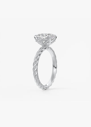 Oval Solitaire With Raised Basket Gallery Lab Grown Diamond Engagement Ring