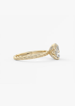 Oval Solitaire With Raised Basket Gallery Lab Grown Diamond Engagement Ring