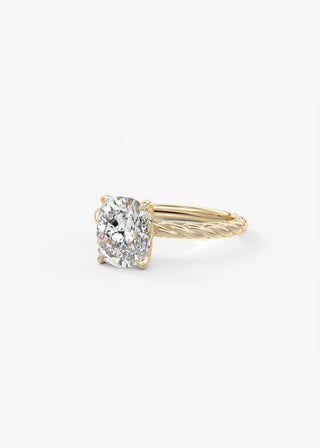 Oval Solitaire With Raised Basket Gallery Lab Grown Diamond Engagement Ring