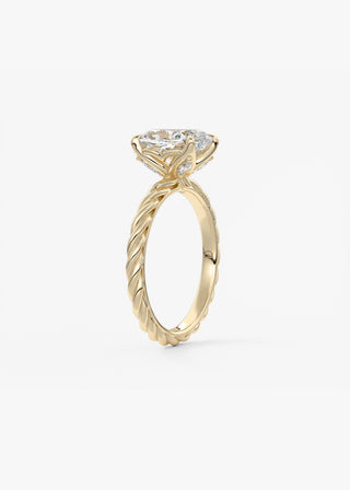 Oval Solitaire With Raised Basket Gallery Lab Grown Diamond Engagement Ring