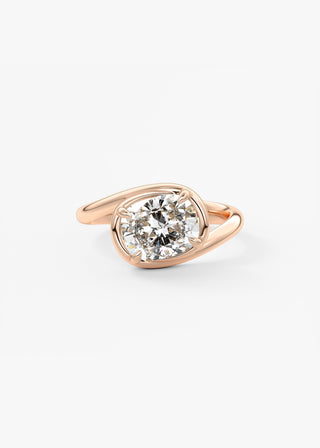 Oval Solitaire With Raised Basket Gallery Lab Grown Diamond Engagement Ring
