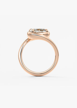 Oval Solitaire With Raised Basket Gallery Lab Grown Diamond Engagement Ring