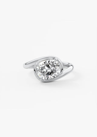 Oval Solitaire With Raised Basket Gallery Lab Grown Diamond Engagement Ring