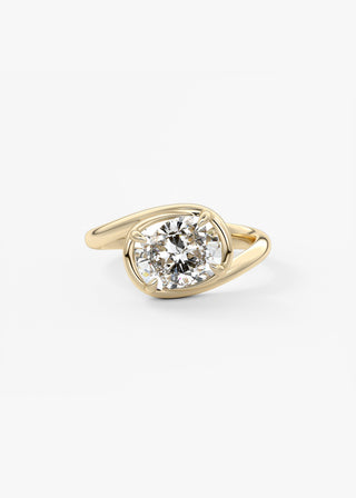 Oval Solitaire With Raised Basket Gallery Lab Grown Diamond Engagement Ring