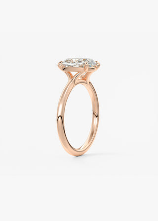 Oval Solitaire With Raised Basket Gallery Lab Grown Diamond Engagement Ring