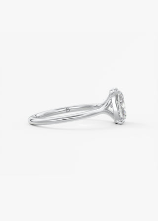 Oval Solitaire With Raised Basket Gallery Lab Grown Diamond Engagement Ring