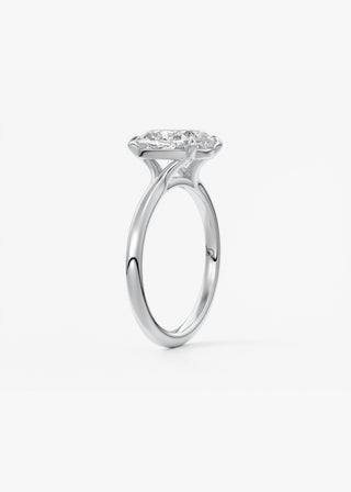 Oval Solitaire With Raised Basket Gallery Lab Grown Diamond Engagement Ring