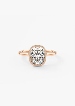 Oval Solitaire With Raised Basket Gallery Lab Grown Diamond Engagement Ring