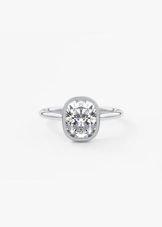 Oval Solitaire With Raised Basket Gallery Lab Grown Diamond Engagement Ring